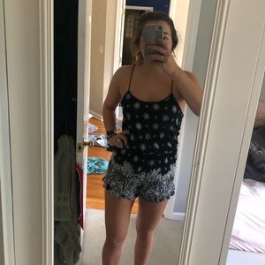 Black and White patterned Ocean Drive Romper